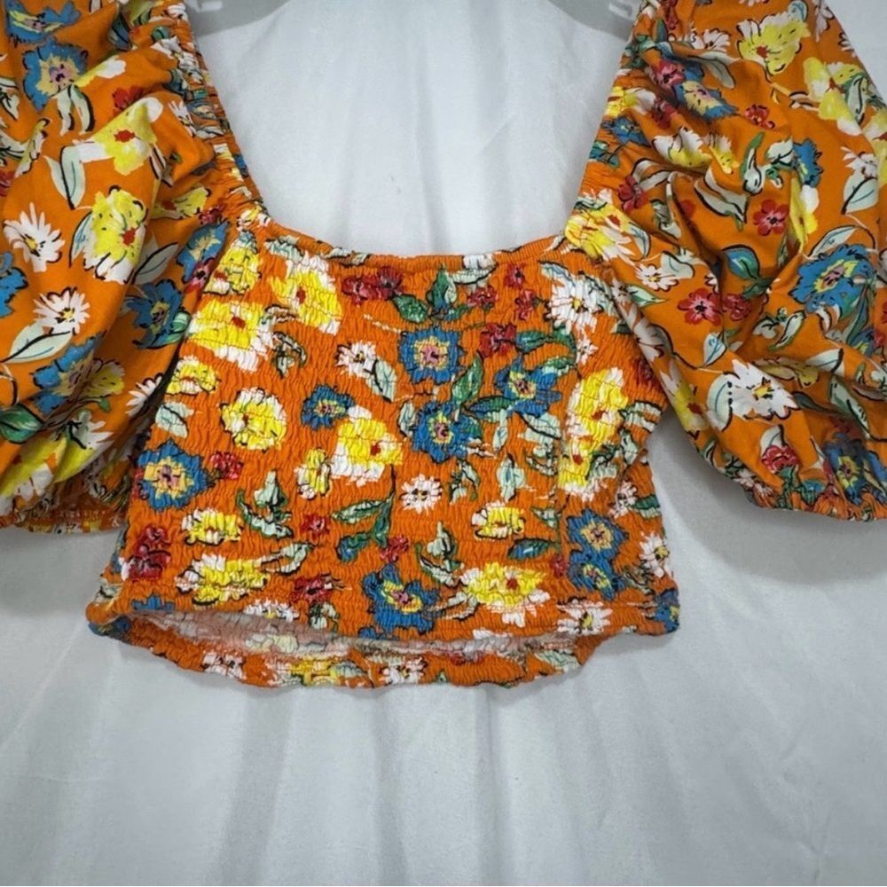 Floral Zara Crop Top Size L - Picture 6 of 6